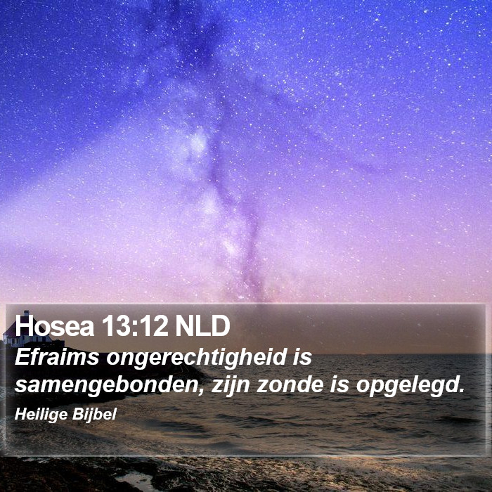 Hosea 13:12 NLD Bible Study