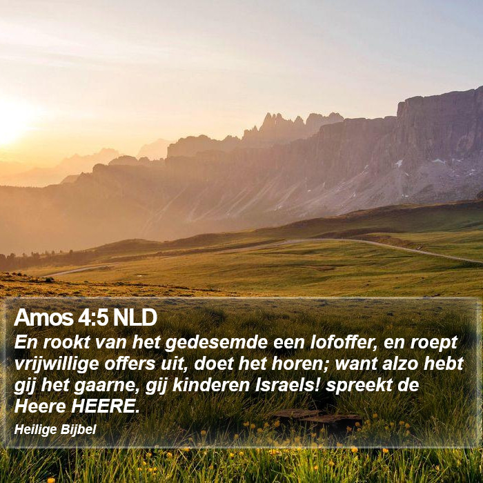 Amos 4:5 NLD Bible Study