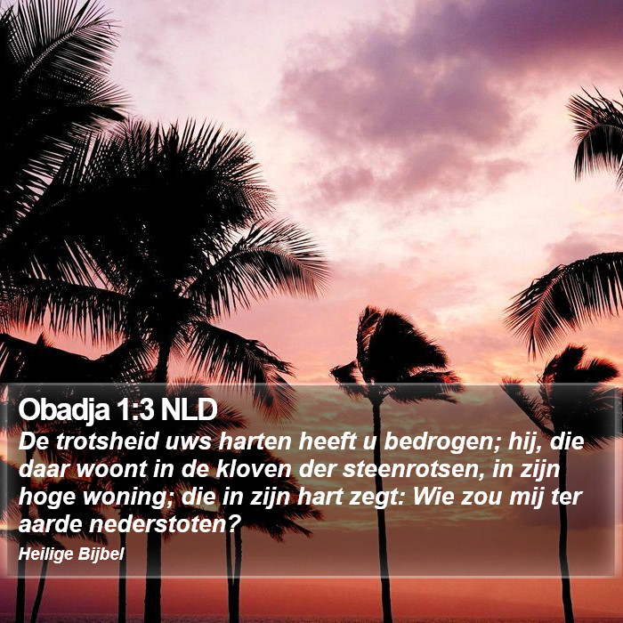 Obadja 1:3 NLD Bible Study