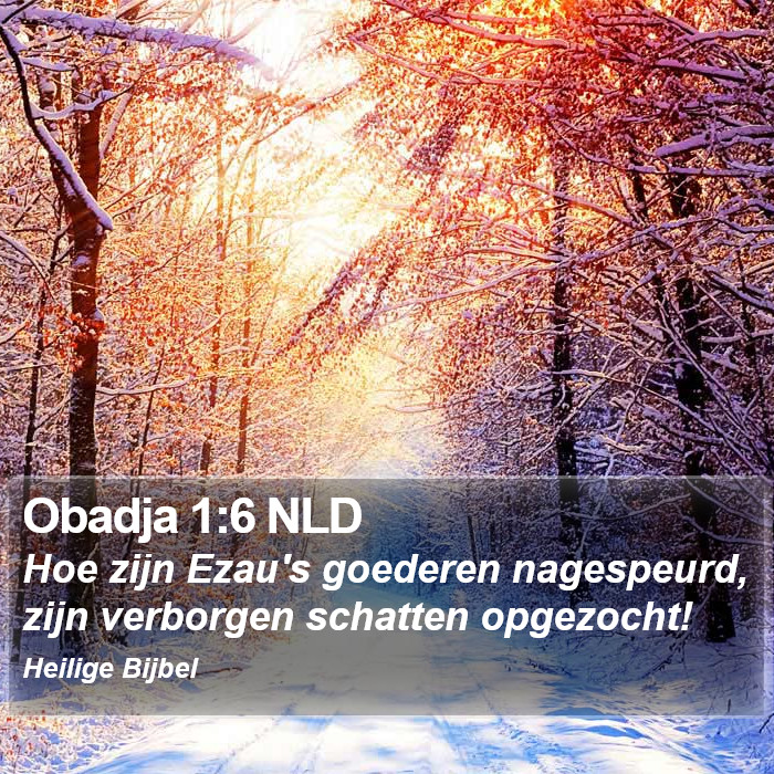 Obadja 1:6 NLD Bible Study