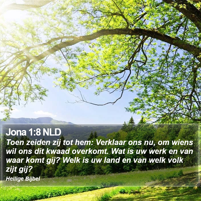 Jona 1:8 NLD Bible Study