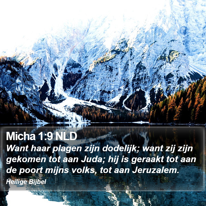 Micha 1:9 NLD Bible Study