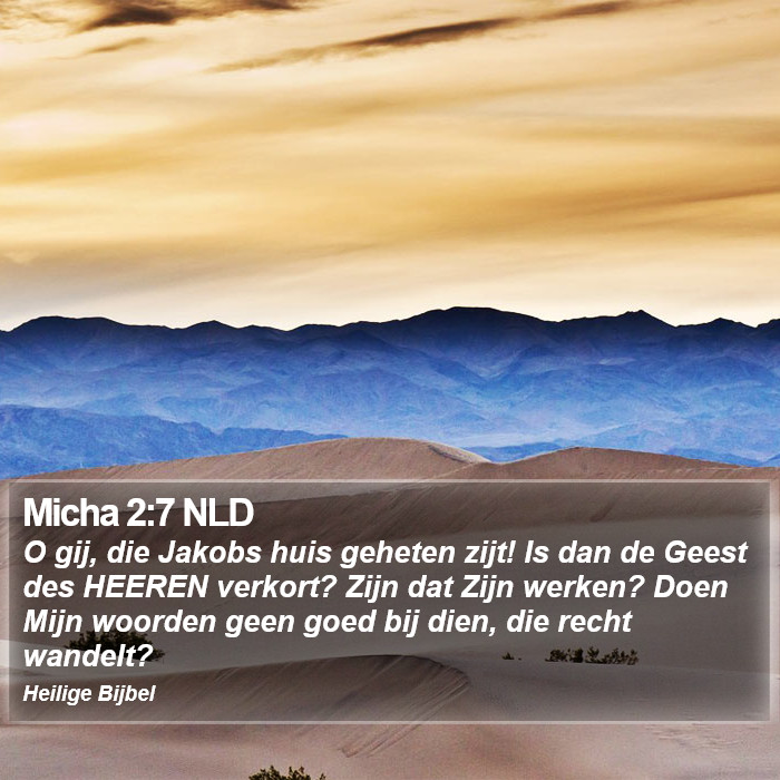 Micha 2:7 NLD Bible Study