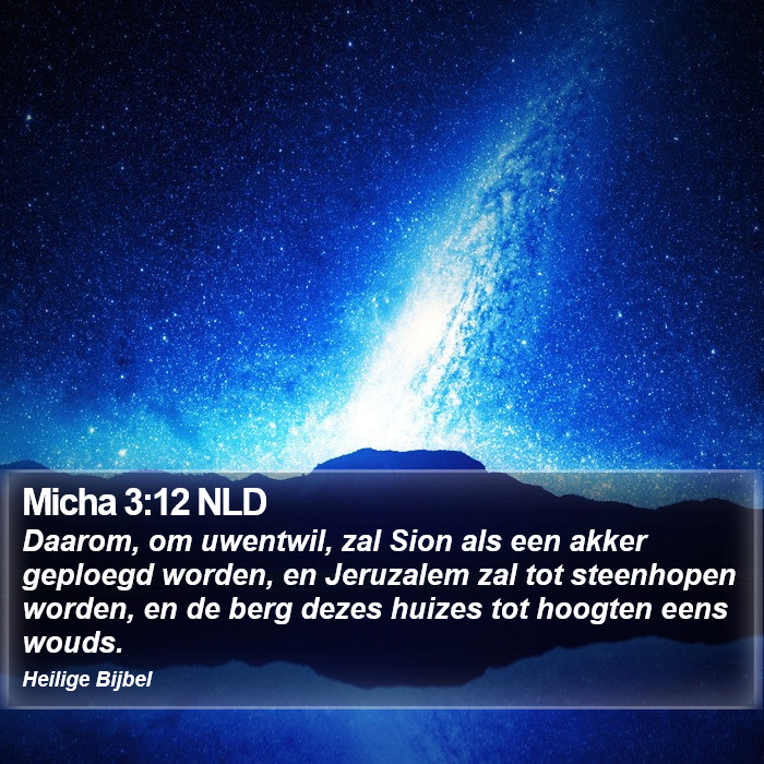 Micha 3:12 NLD Bible Study