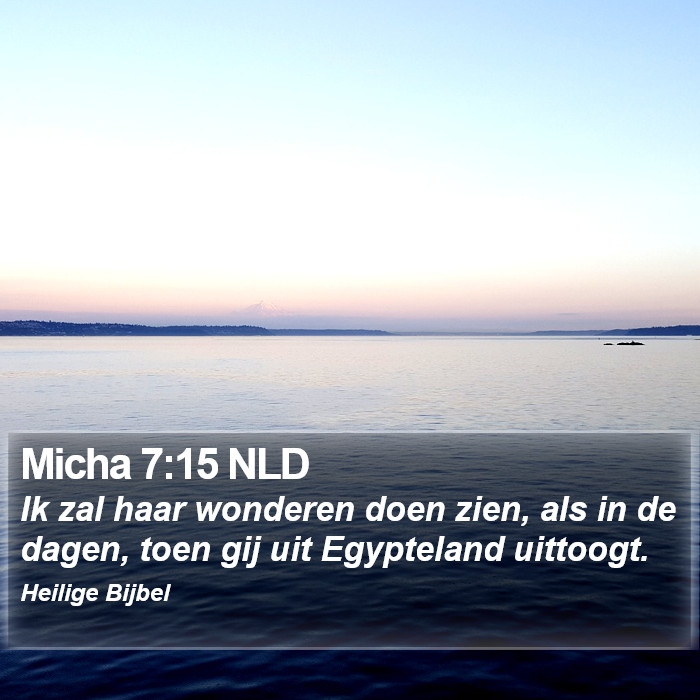 Micha 7:15 NLD Bible Study