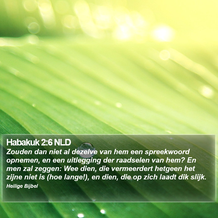 Habakuk 2:6 NLD Bible Study