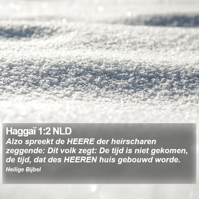 Haggaï 1:2 NLD Bible Study