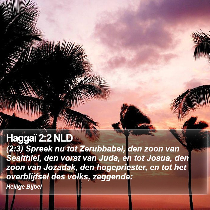 Haggaï 2:2 NLD Bible Study