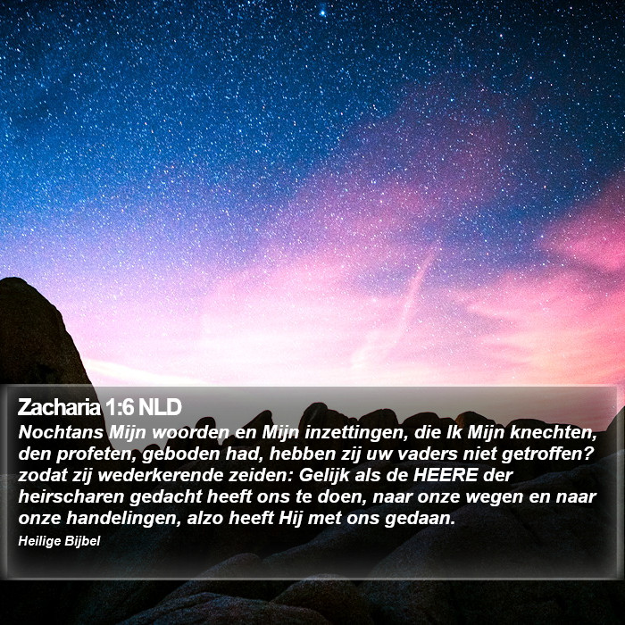 Zacharia 1:6 NLD Bible Study