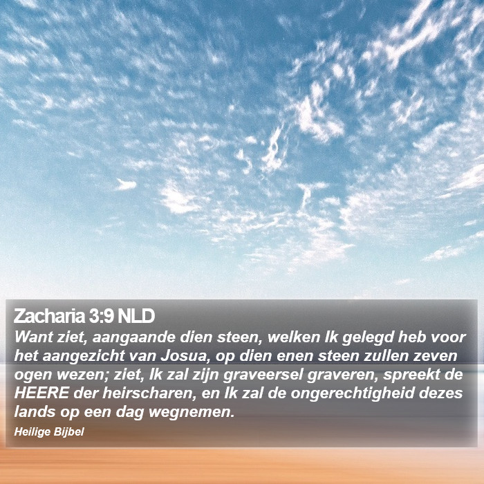 Zacharia 3:9 NLD Bible Study