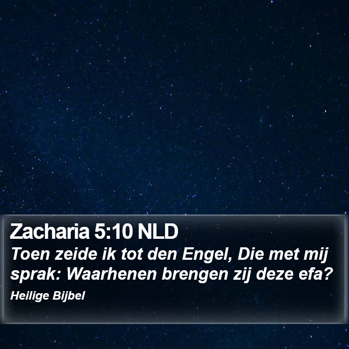 Zacharia 5:10 NLD Bible Study