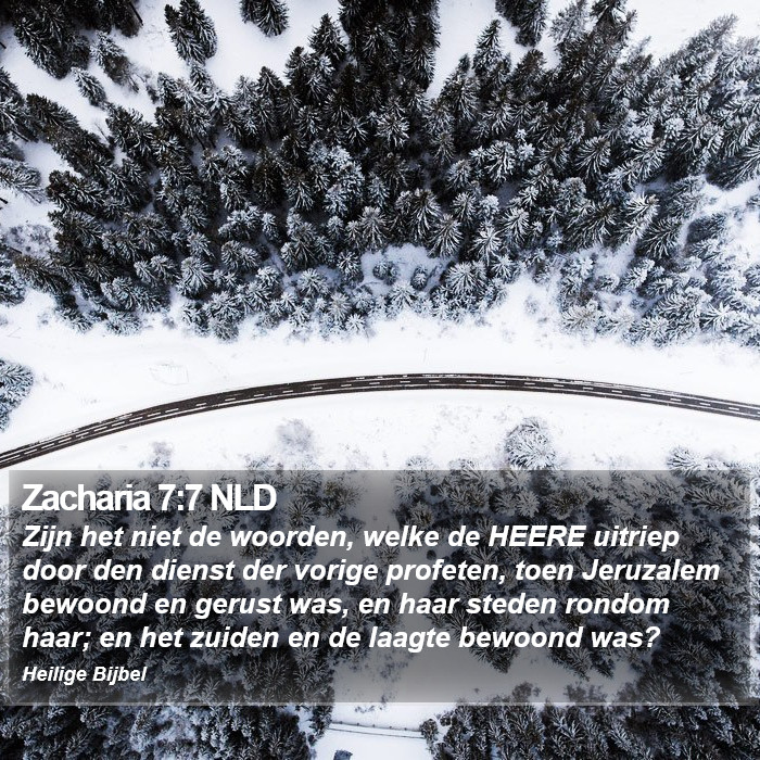Zacharia 7:7 NLD Bible Study