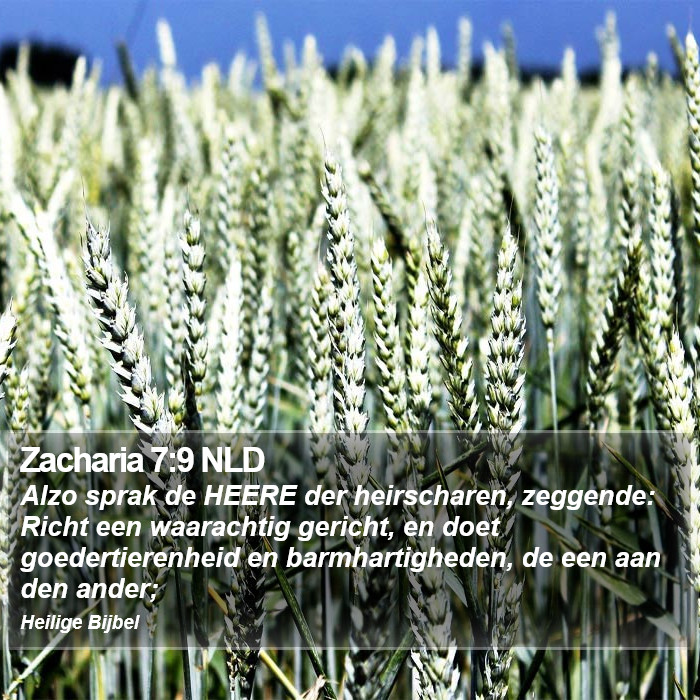 Zacharia 7:9 NLD Bible Study