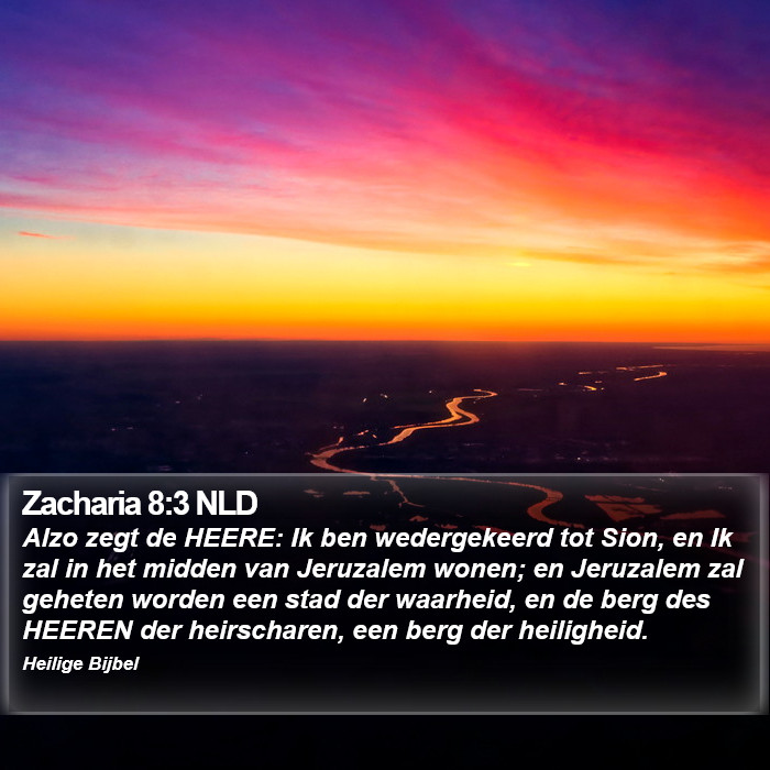 Zacharia 8:3 NLD Bible Study