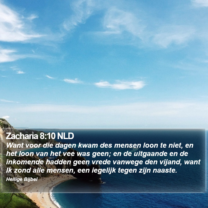 Zacharia 8:10 NLD Bible Study