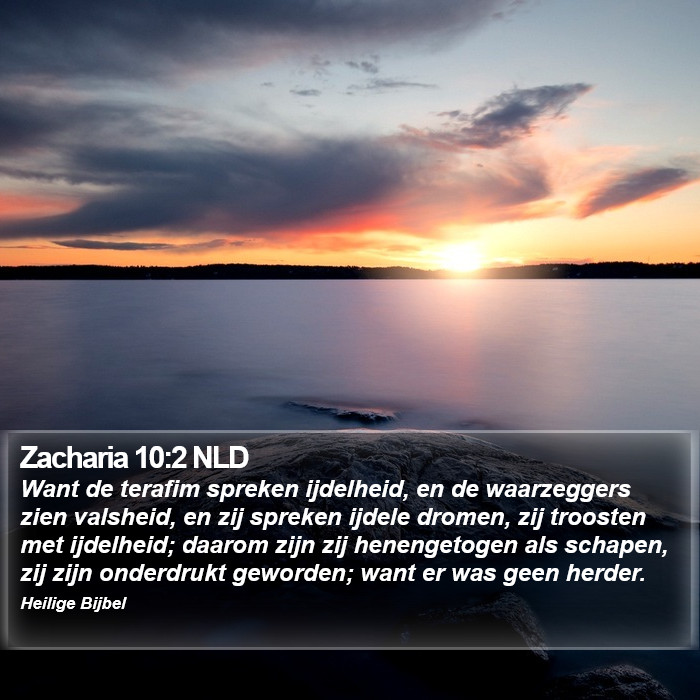 Zacharia 10:2 NLD Bible Study