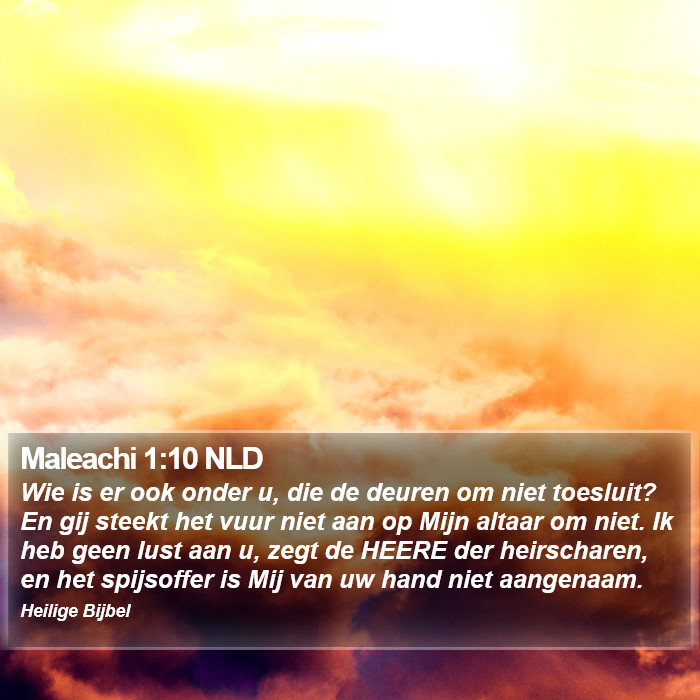 Maleachi 1:10 NLD Bible Study