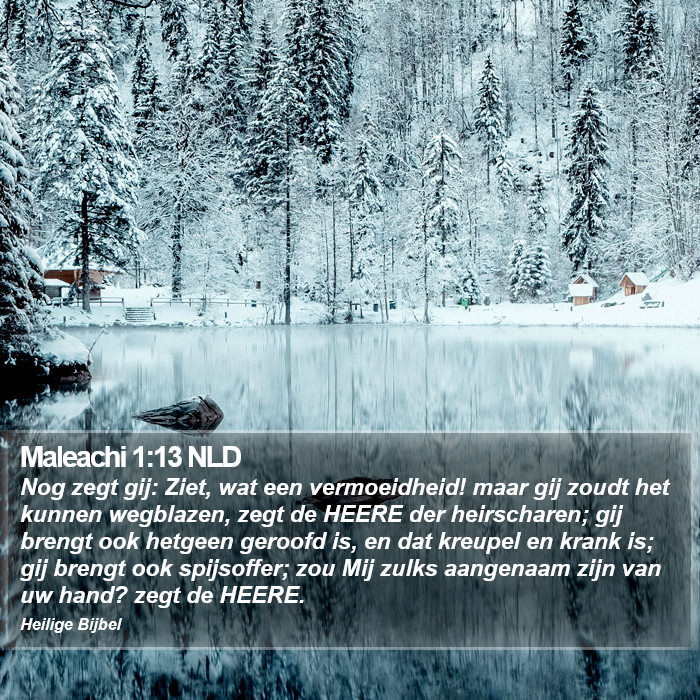 Maleachi 1:13 NLD Bible Study