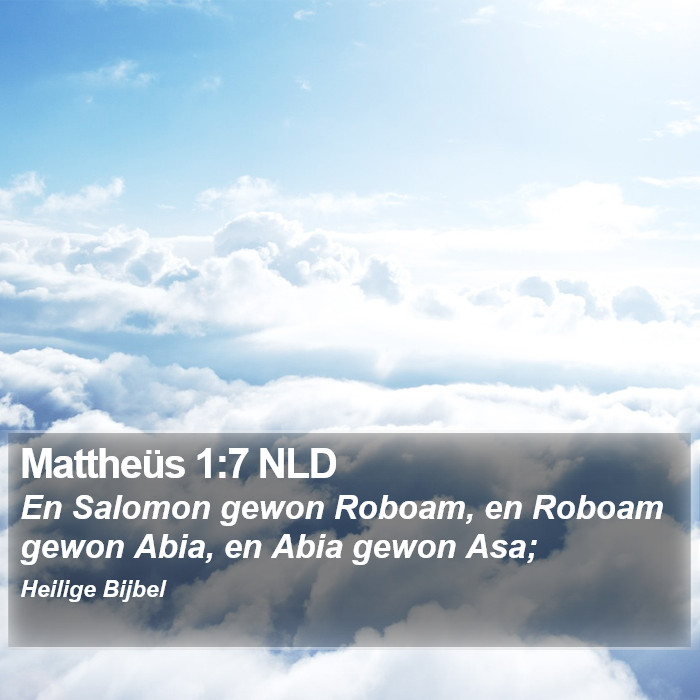 Mattheüs 1:7 NLD Bible Study