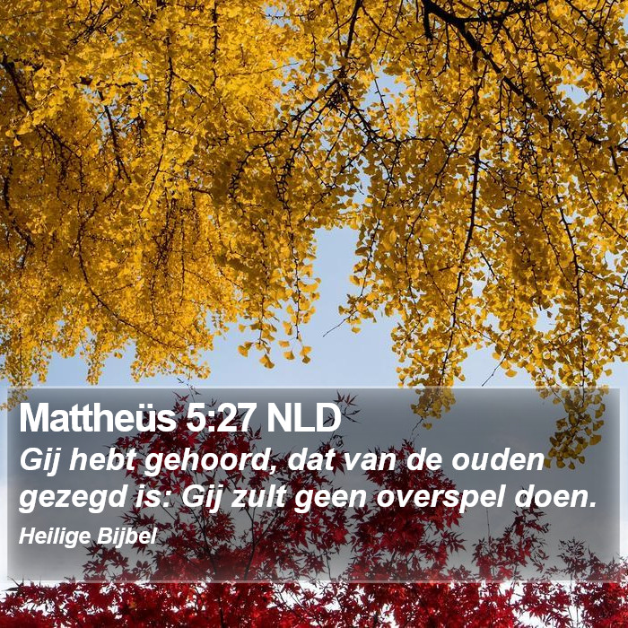 Mattheüs 5:27 NLD Bible Study