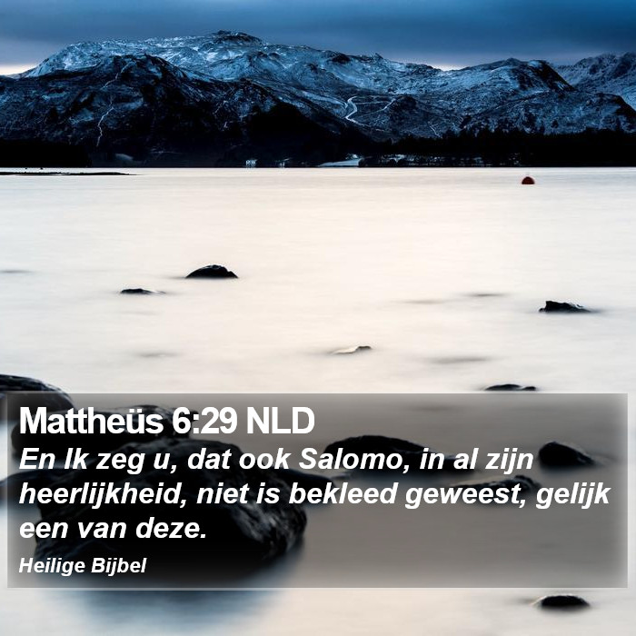 Mattheüs 6:29 NLD Bible Study