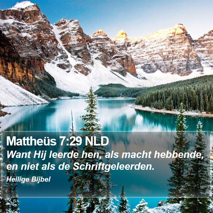 Mattheüs 7:29 NLD Bible Study