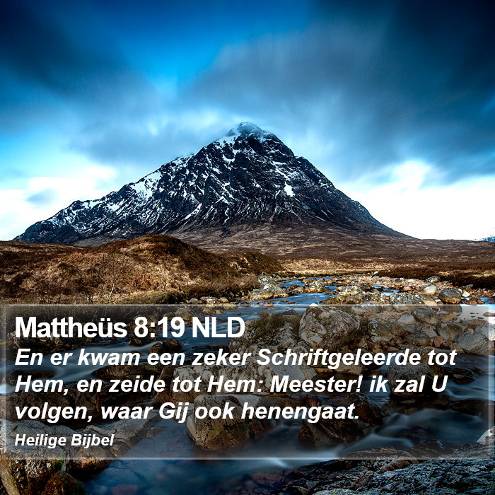 Mattheüs 8:19 NLD Bible Study