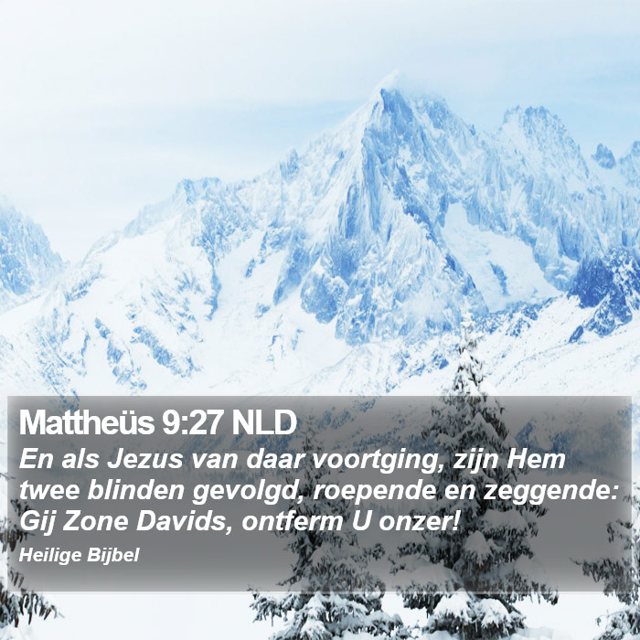 Mattheüs 9:27 NLD Bible Study