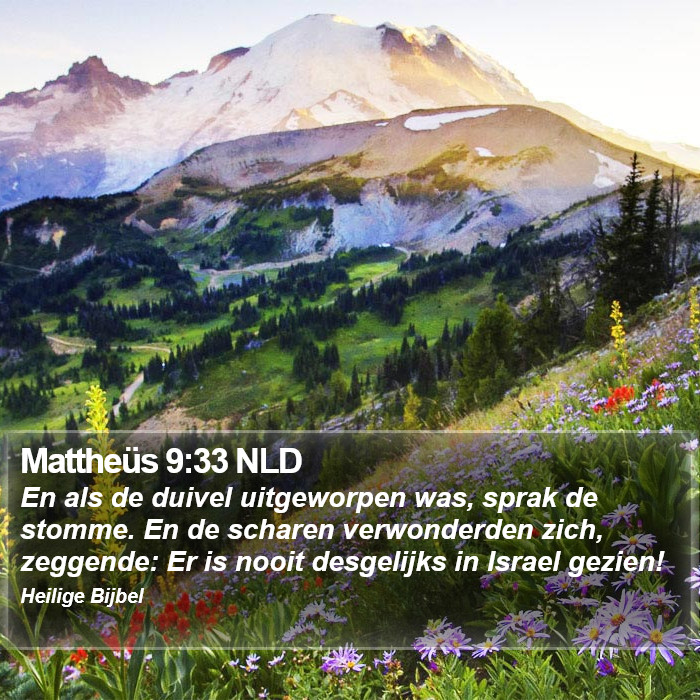 Mattheüs 9:33 NLD Bible Study