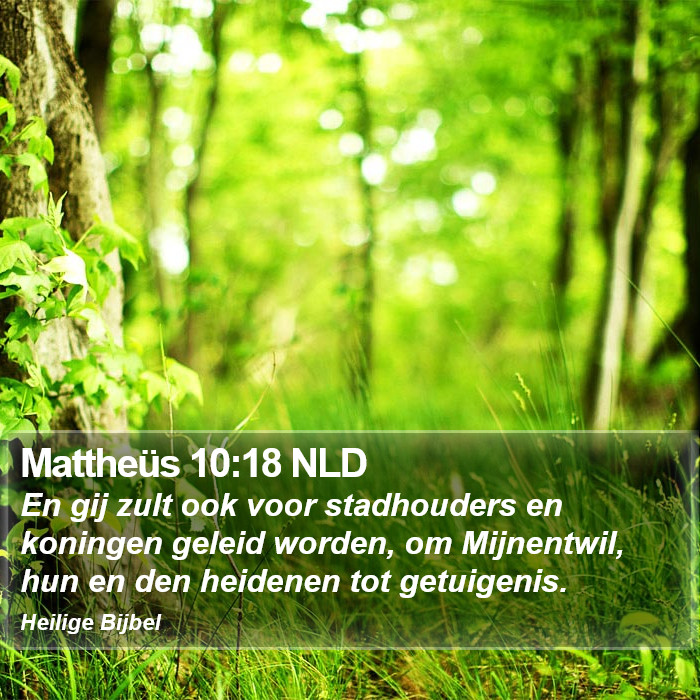 Mattheüs 10:18 NLD Bible Study