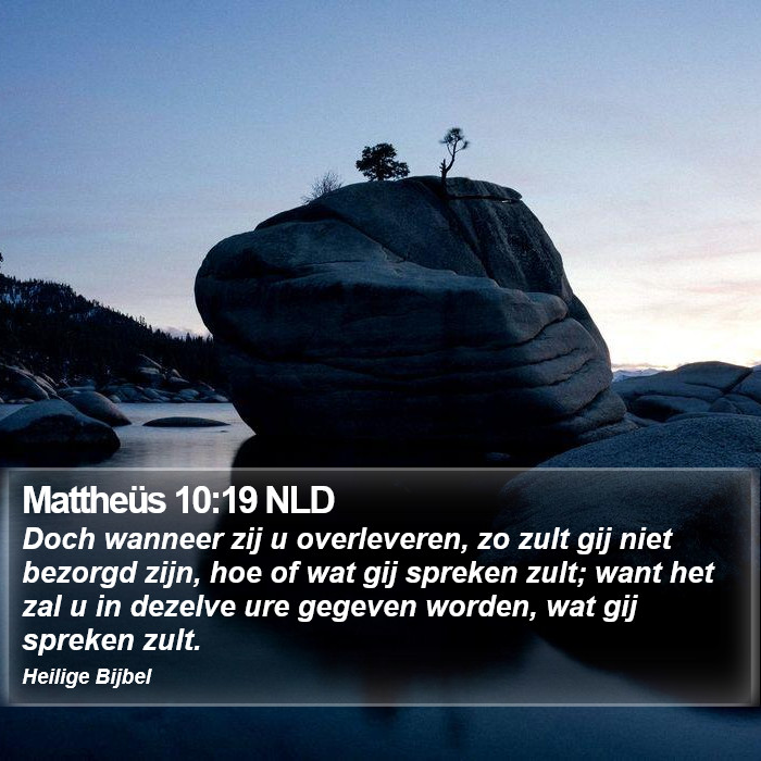 Mattheüs 10:19 NLD Bible Study