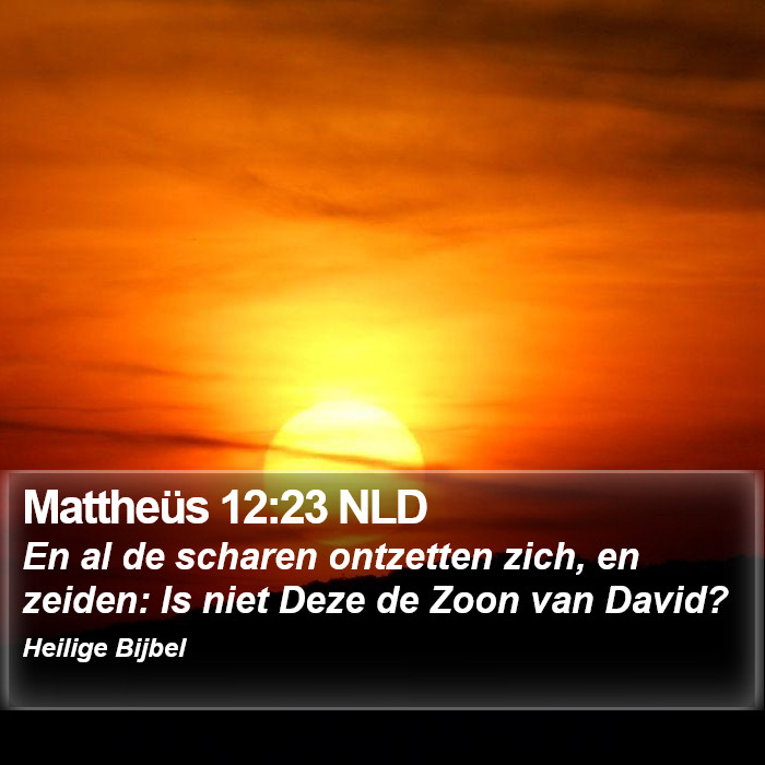 Mattheüs 12:23 NLD Bible Study