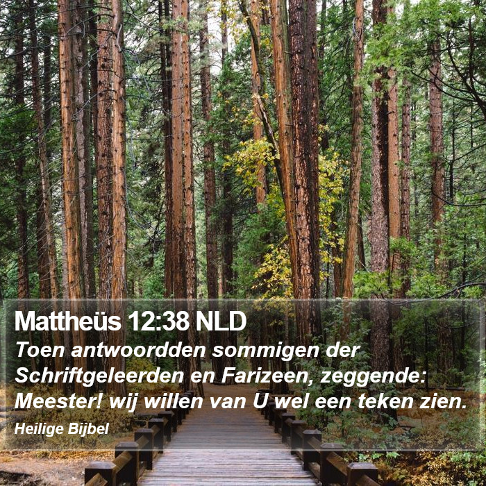 Mattheüs 12:38 NLD Bible Study