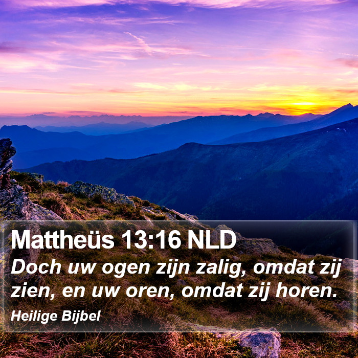 Mattheüs 13:16 NLD Bible Study