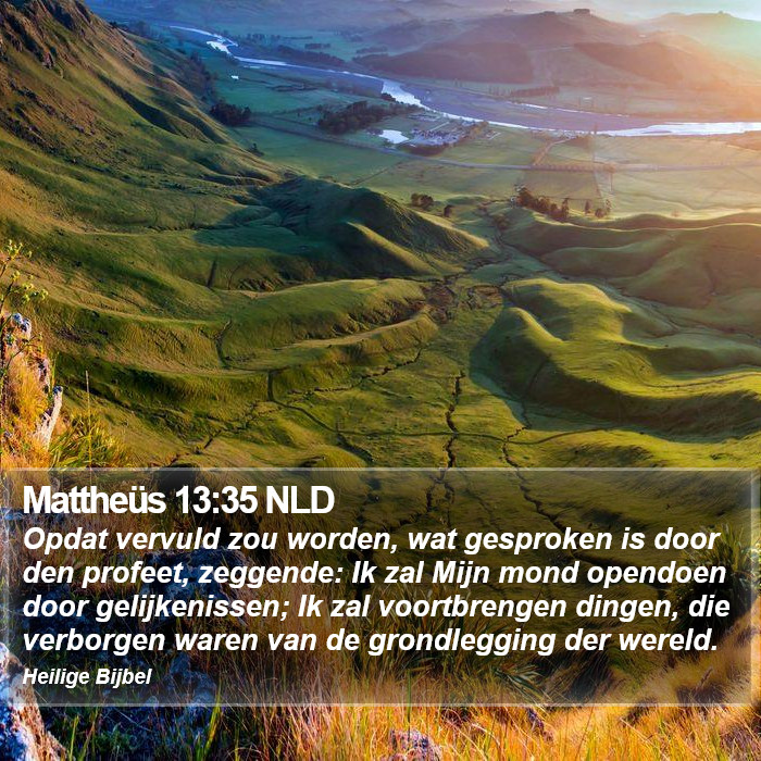 Mattheüs 13:35 NLD Bible Study