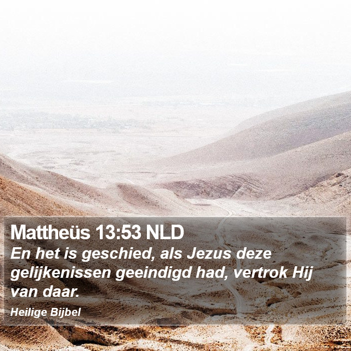 Mattheüs 13:53 NLD Bible Study