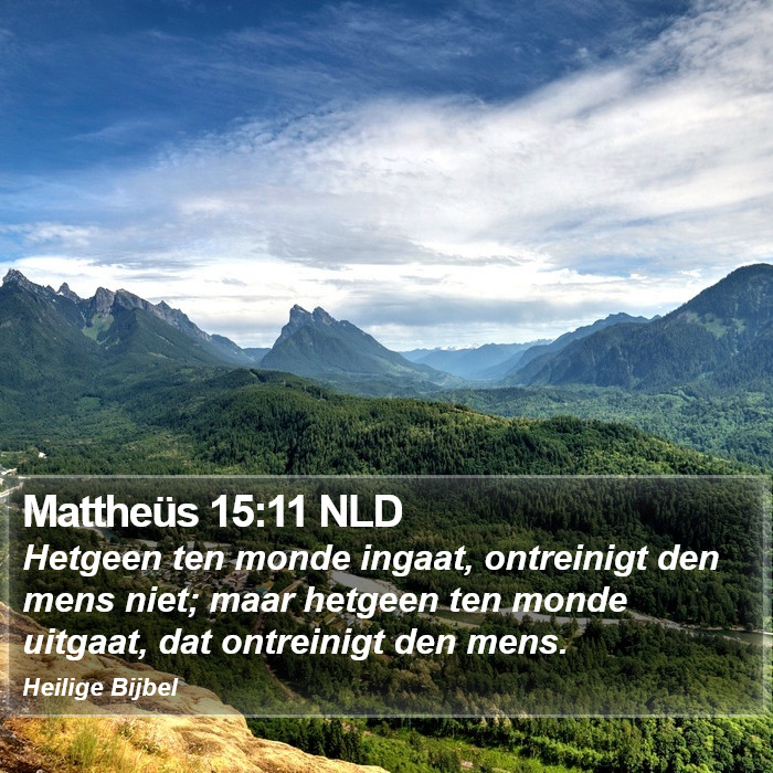 Mattheüs 15:11 NLD Bible Study