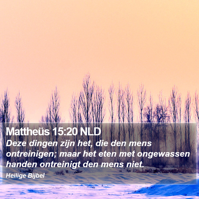 Mattheüs 15:20 NLD Bible Study