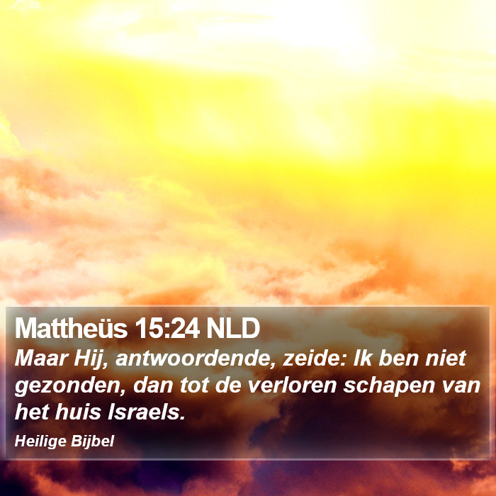 Mattheüs 15:24 NLD Bible Study