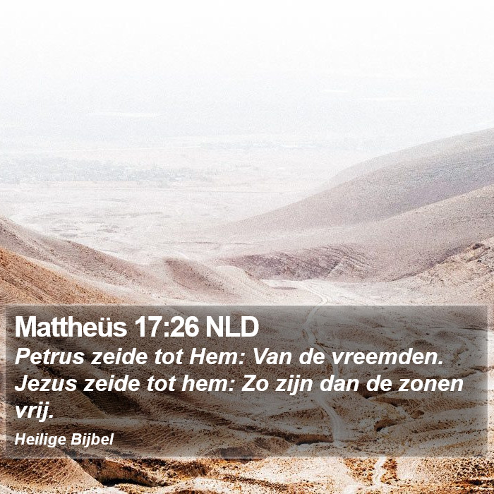 Mattheüs 17:26 NLD Bible Study