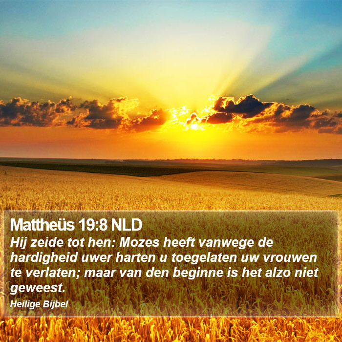 Mattheüs 19:8 NLD Bible Study