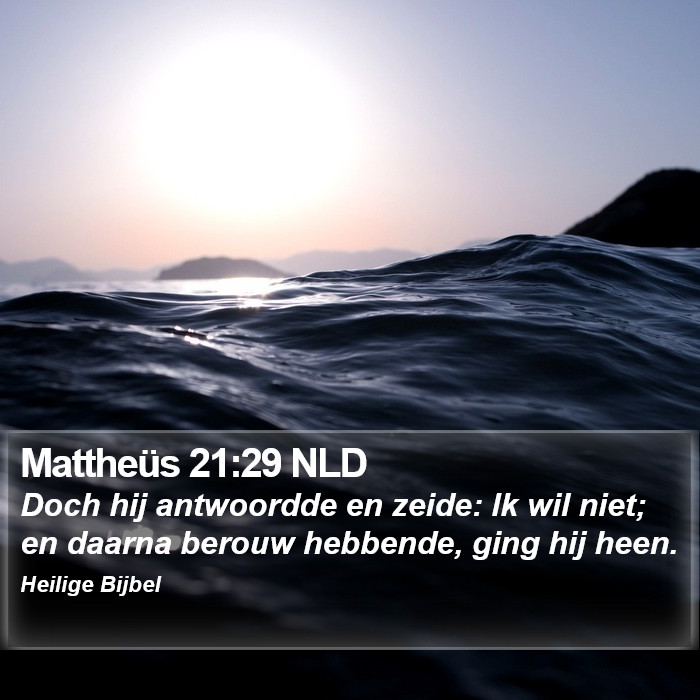 Mattheüs 21:29 NLD Bible Study