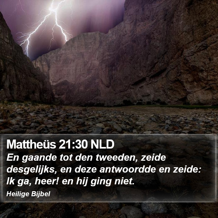 Mattheüs 21:30 NLD Bible Study