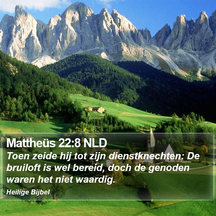 Mattheüs 22:8 NLD Bible Study