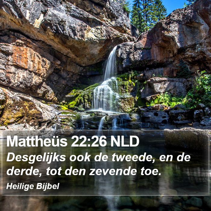 Mattheüs 22:26 NLD Bible Study