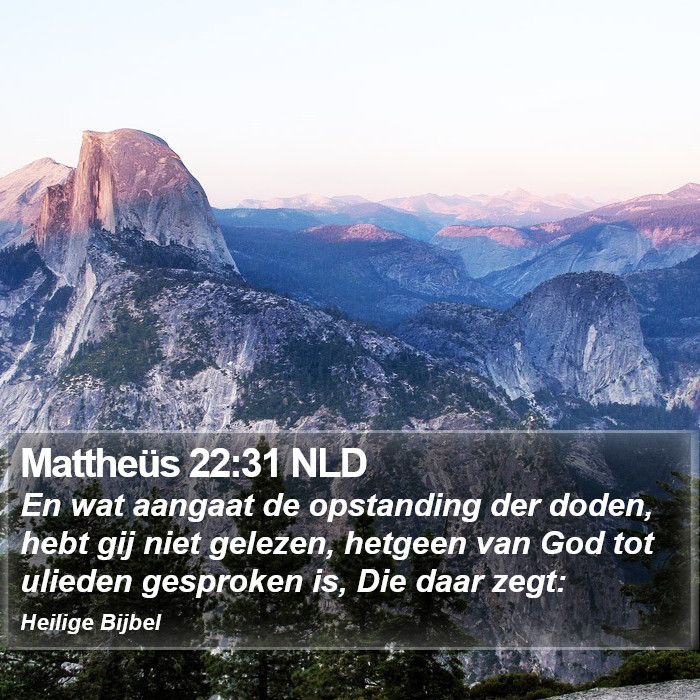 Mattheüs 22:31 NLD Bible Study