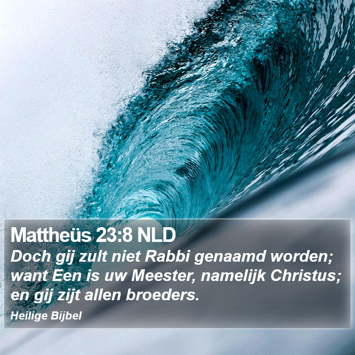 Mattheüs 23:8 NLD Bible Study