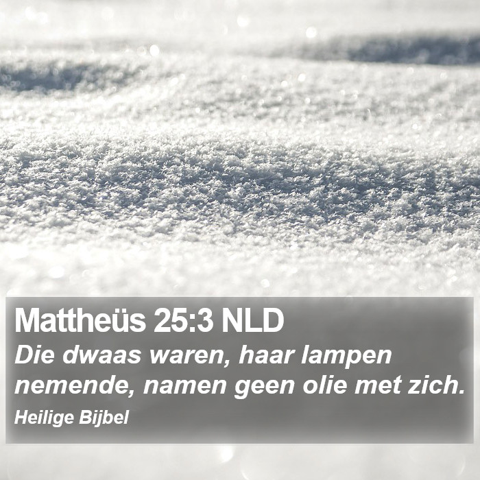 Mattheüs 25:3 NLD Bible Study