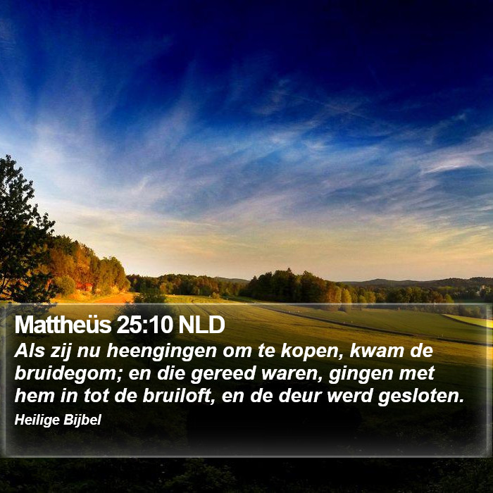 Mattheüs 25:10 NLD Bible Study