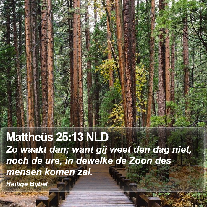 Mattheüs 25:13 NLD Bible Study